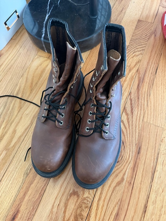 Red Wing Shoes Other - Red Wing ASTM F2413-11 Size 10.5 Brown Leather Lace-Up Steel Toe Work Boots EUC